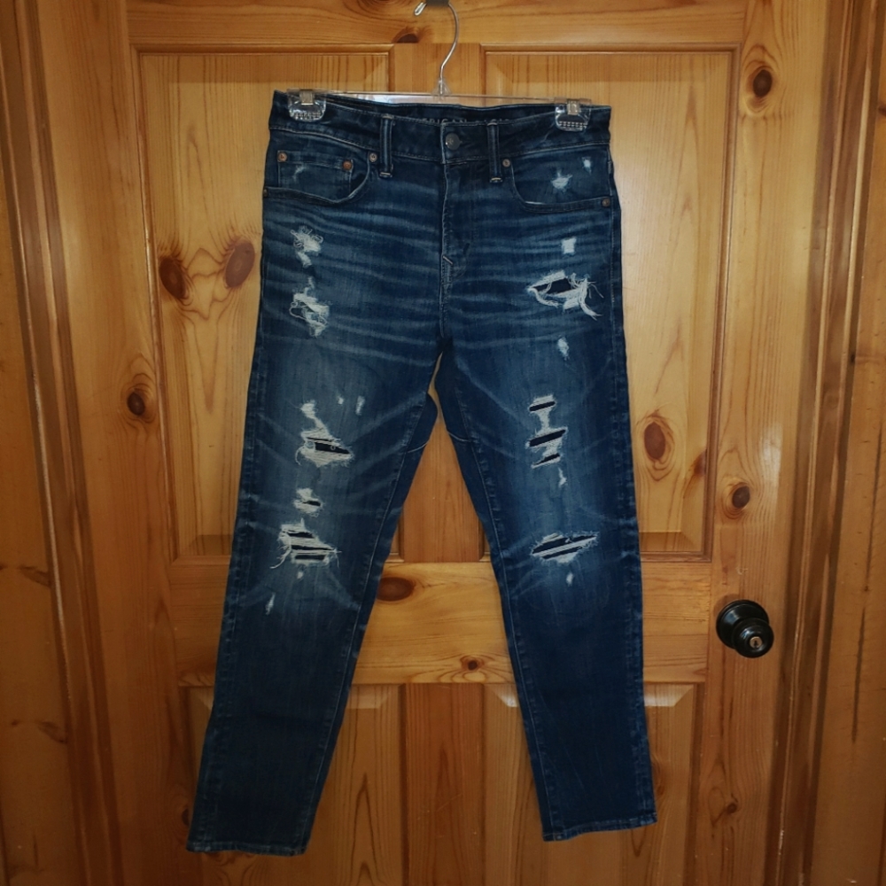 American Eagle Airflex plus distressed mens jeans size 28 x 30  athletic
